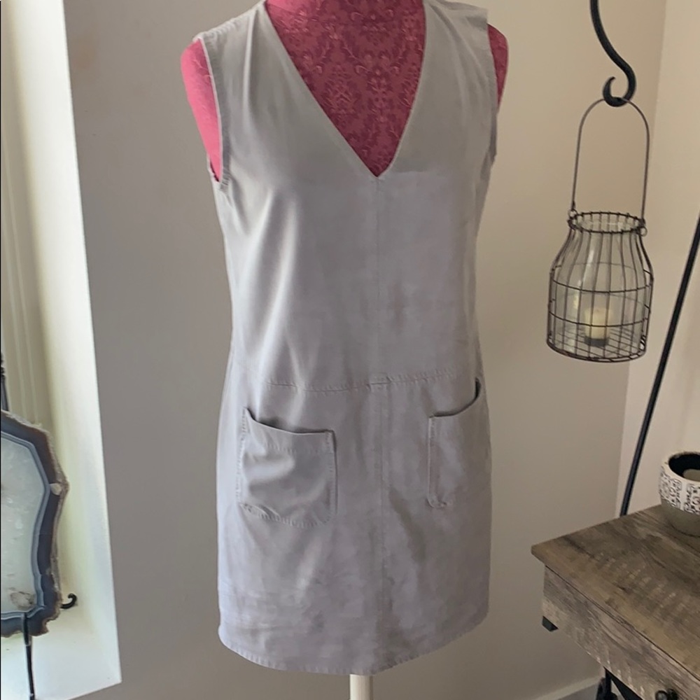 Grey suede dress